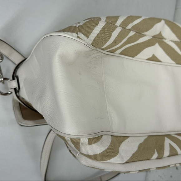 Coach Taylor Zebra Print Marlin Flap Satchel Shoulder Bag - Picture 10 of 15